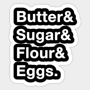 Butter sugar eggs flour Sticker